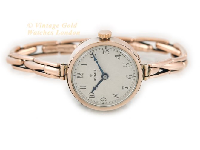 Ladies Rolex Cal.9¾ 9ct Pink Gold 1922 (7)