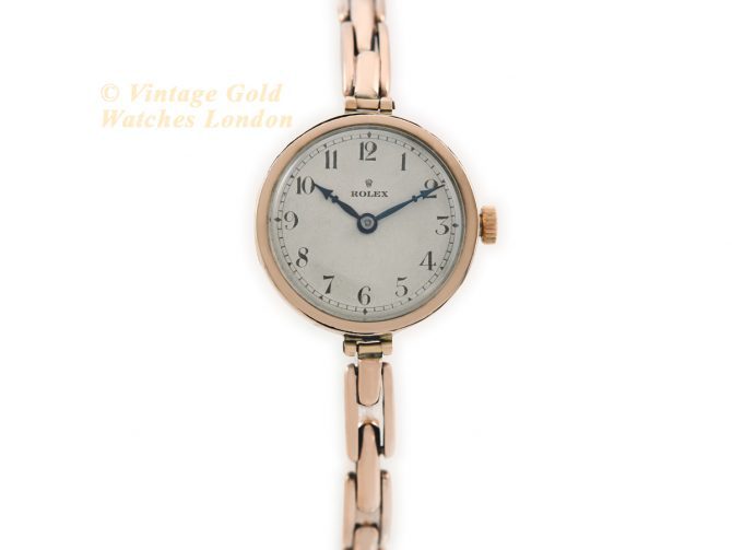 Ladies Rolex Cal.9¾ 9ct Pink Gold 1922 (4)