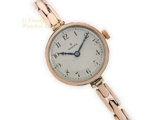 Ladies Rolex Cal.9¾ 9ct Pink Gold 1922 (1)