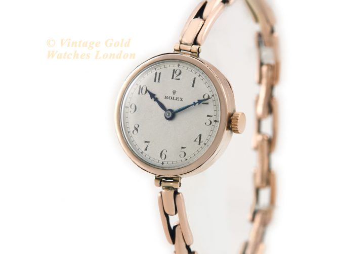 Ladies Rolex Cal.9¾ 9ct Pink Gold 1922 (5)