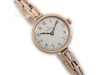 Ladies Rolex Cal.9¾ 9ct Pink Gold 1922 - hover