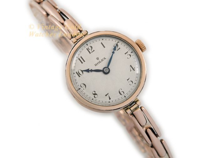 Ladies Rolex Cal.9¾ 9ct Pink Gold 1922 (2)