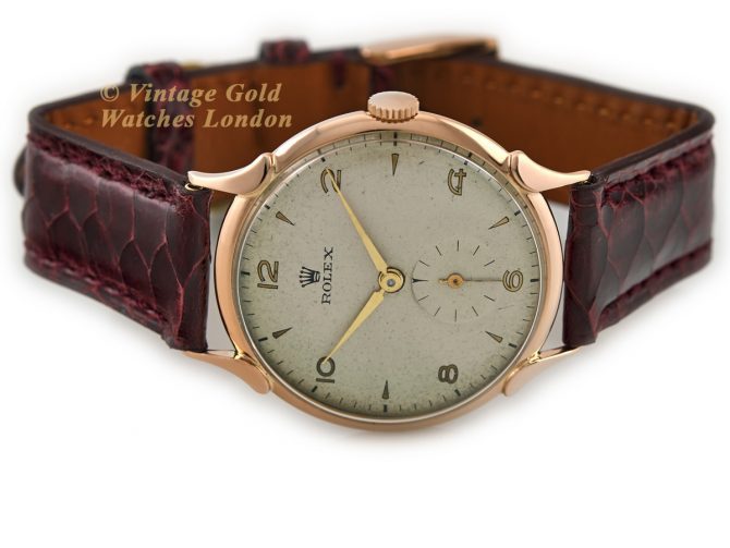 Rolex Precision Cal.700 18ct Pink Gold c1949 (7)