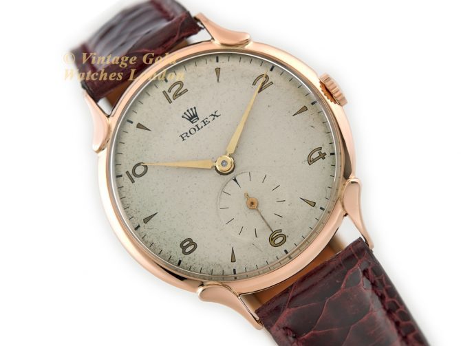 Rolex Precision Cal.700 18ct Pink Gold c1949 (1)