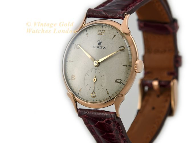 Rolex Precision Cal.700 18ct Pink Gold c1949 (5)