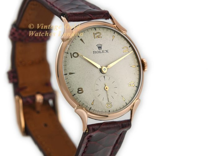 Rolex Precision Cal.700 18ct Pink Gold c1949 (3)