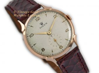Rolex Precision Cal.700 18ct Pink Gold c1949 - hover