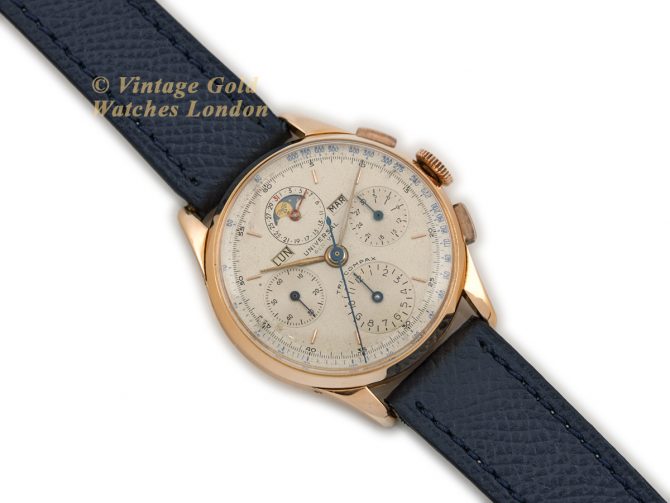 Universal Geneve Tri Compax Full Calendar Chronograph 18ct Pink Gold 1945 37mm (8)