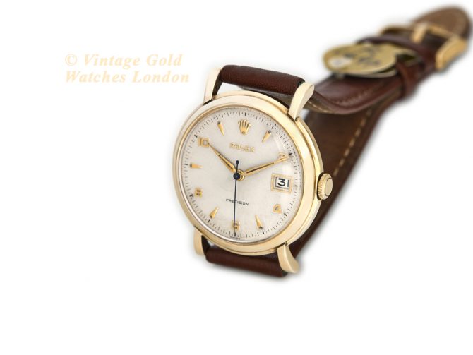 Rolex Precision Ref.296 9ct 1954 Roulette Date (6)