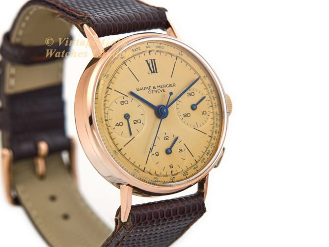 Baume & Mercier Chronograph Cal.1873 18ct Pink Gold c1951 (3)