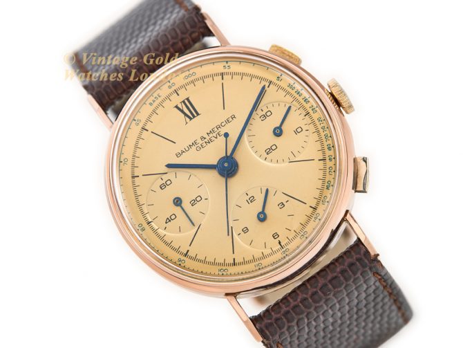 Baume & Mercier Chronograph Cal.1873 18ct Pink Gold c1951 (1)