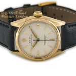 Rolex Oyster Perpetual Bubbleback Ref.6085 14ct c1952 Quilted Dial mobile navigation (7)