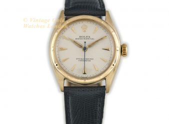 Rolex Oyster Perpetual Bubbleback Ref.6085 14ct c1952 Quilted Dial