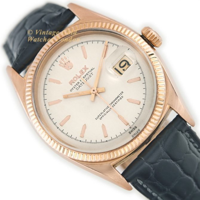 Rolex Oyster Perpetual Datejust Ref.6605 18ct Pink Gold 1957 Roulette Date (15)