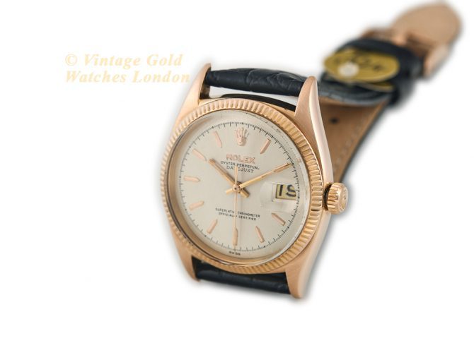 Rolex Oyster Perpetual Datejust Ref.6605 18ct Pink Gold 1957 Roulette Date (6)