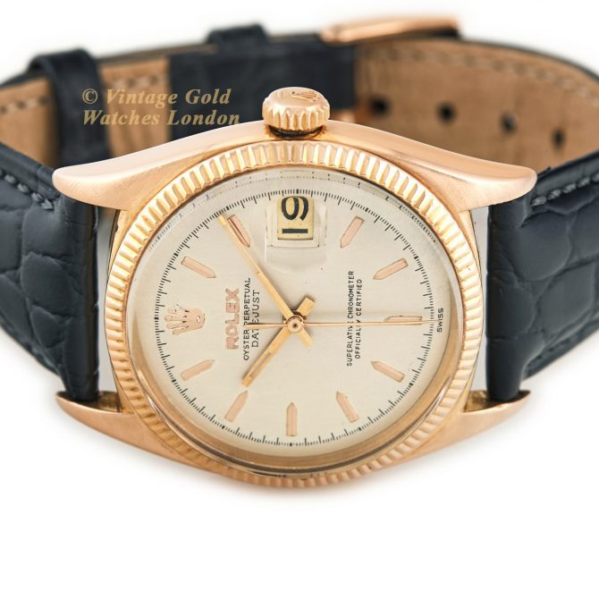 Rolex Oyster Perpetual Datejust Ref.6605 18ct Pink Gold 1957 Roulette Date (14)