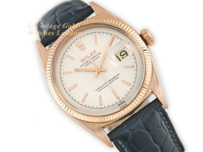 Rolex Oyster Perpetual Datejust Ref.6605 18ct Pink Gold 1957 Roulette Date (1)