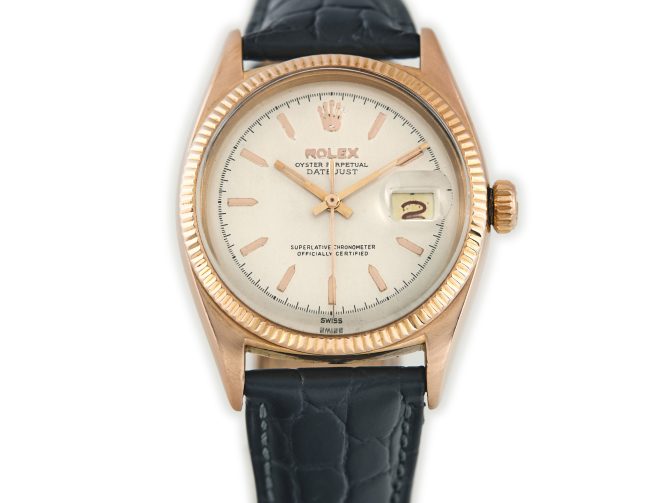 Rolex Oyster Perpetual Datejust Ref.6605 18ct Pink Gold 1957 Roulette Date (4)