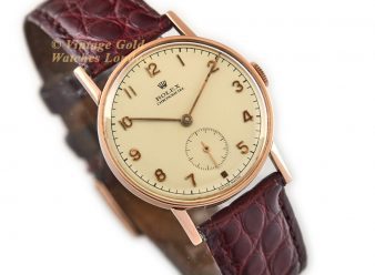 R1728 Rolex Precision Sub Dial 18ct Pink Gold 1953 10 WM