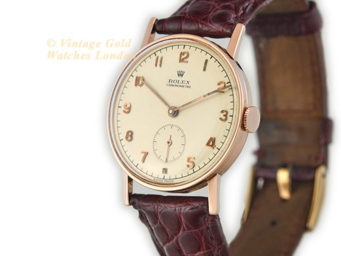 Rolex Chronometer Ref.3265 18ct Pink Gold 1935 (5)