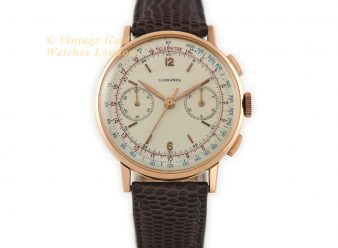 Longines Cal.30CH Flyback Chronograph 18ct Pink Gold 1953