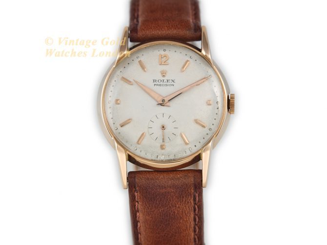 Rolex Precision Ref.4634 18ct Pink Gold c1952 (4)