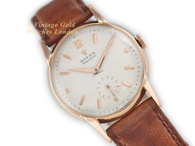 Rolex Precision Ref.4634 18ct Pink Gold c1952 (1)