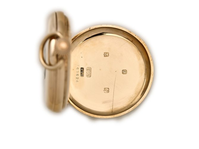 Pocket Watch Swiss Movement, Dennison 9ct Gold Case 1923 (7)