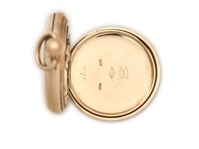 Pocket Watch Swiss Movement, Dennison 9ct Gold Case 1923 (8)