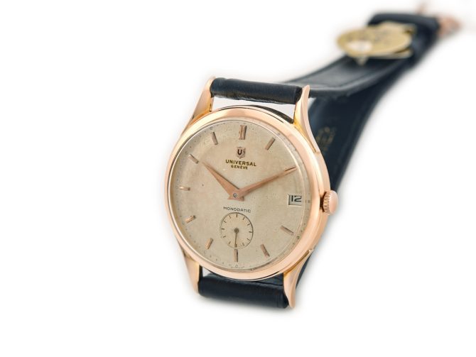 Universal Geneve Monodatic Cal.138C 18ct Pink Gold 1951 (6)