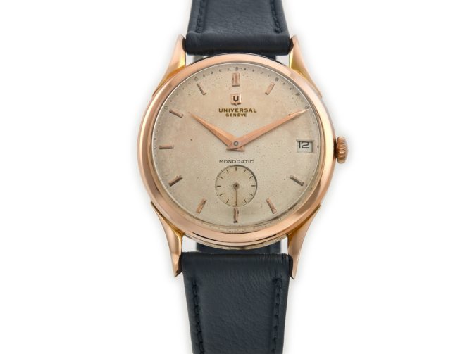Universal Geneve Monodatic Cal.138C 18ct Pink Gold 1951 (4)