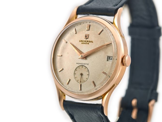 Universal Geneve Monodatic Cal.138C 18ct Pink Gold 1951 (5)