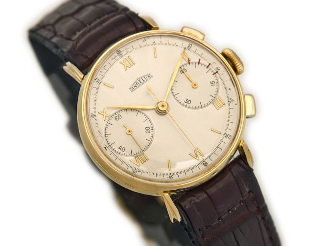 Angelus Chronograph Cal.215 18ct c1947 (2)