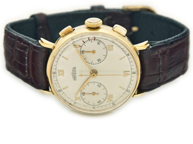 Angelus Chronograph Cal.215 18ct c1947 (7)
