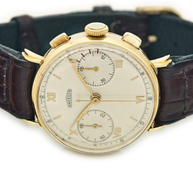 Angelus Chronograph Cal.215 18ct c1947 (14)