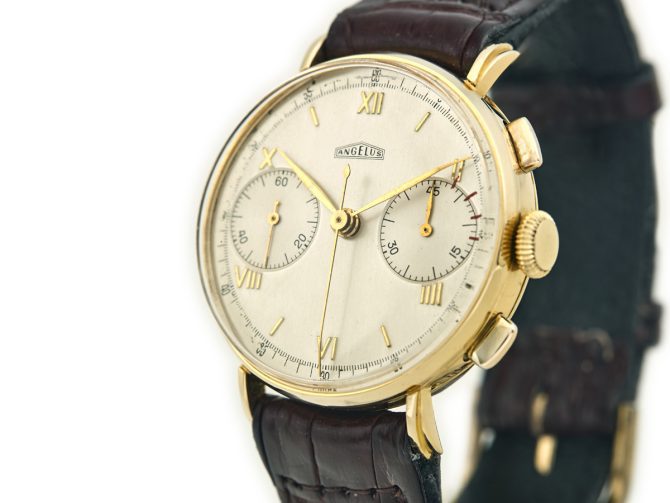 Angelus Chronograph Cal.215 18ct c1947 (5)