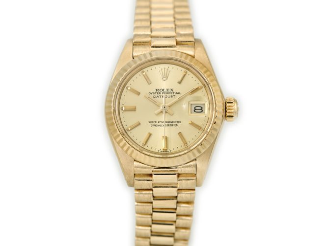 Ladies Rolex Oyster Perpetual Datejust Ref.6917 18ct 1979 (4)