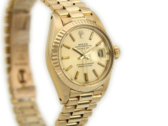 Ladies Rolex Oyster Perpetual Datejust Ref.6917 18ct 1979 (3)