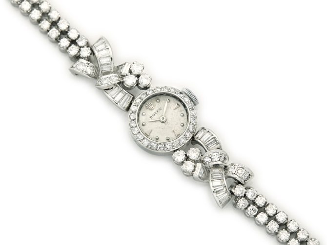 Ladies Rolex Platinum & Diamonds c1953 (8)