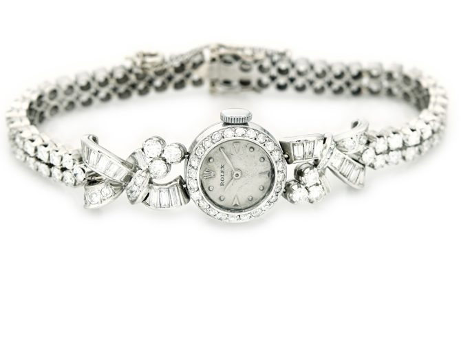 Ladies Rolex Platinum & Diamonds c1953 (7)