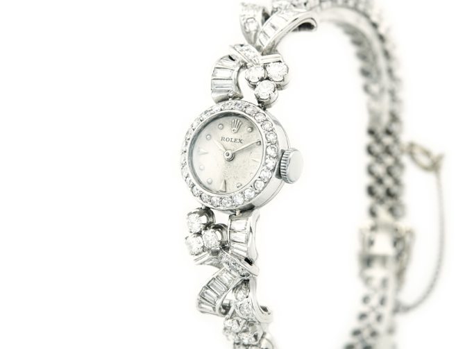 Ladies Rolex Platinum & Diamonds c1953 (5)