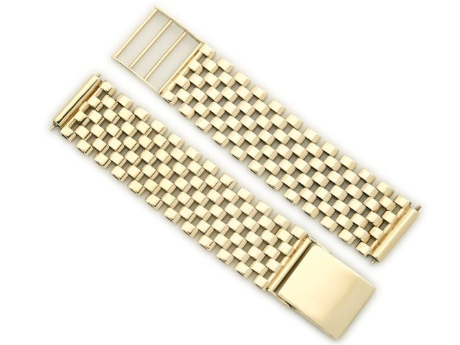 Vintage 9ct Yellow Gold Bracelet 15mm Lugs 1963 (1)