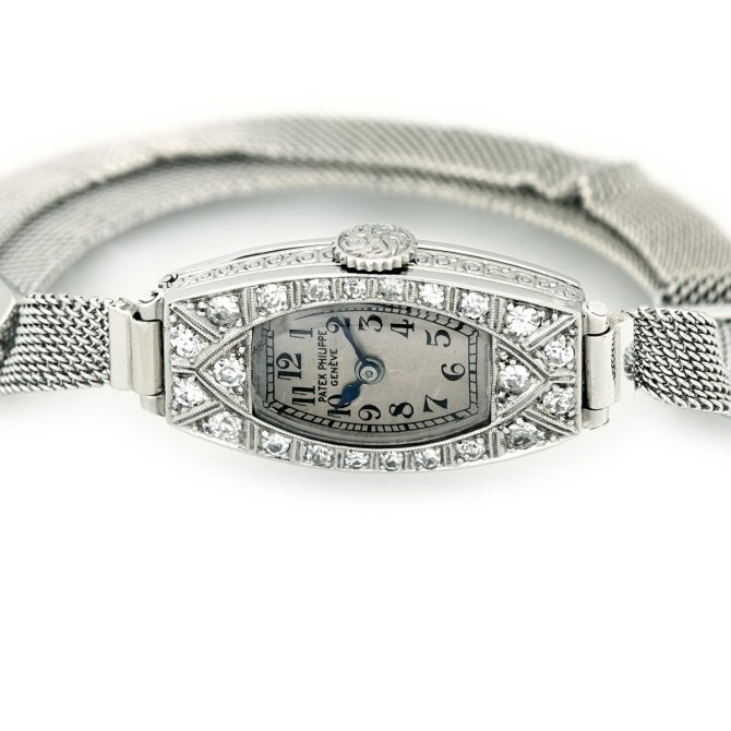 Ladies Patek Philippe 18ct White Gold & Diamonds c1937 (13)