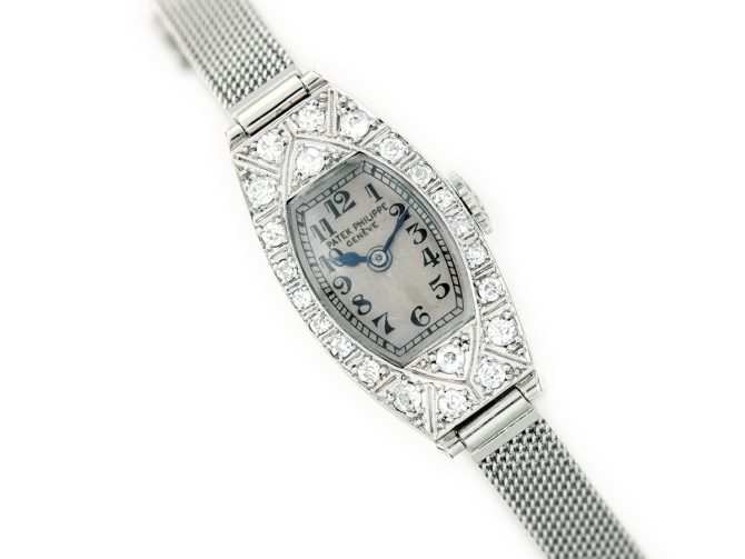 Ladies Patek Philippe 18ct White Gold & Diamonds c1937 (1)