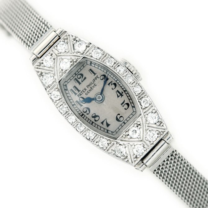 Ladies Patek Philippe 18ct White Gold & Diamonds c1937 (14)