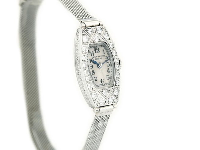 Ladies Patek Philippe 18ct White Gold & Diamonds c1937 (3)