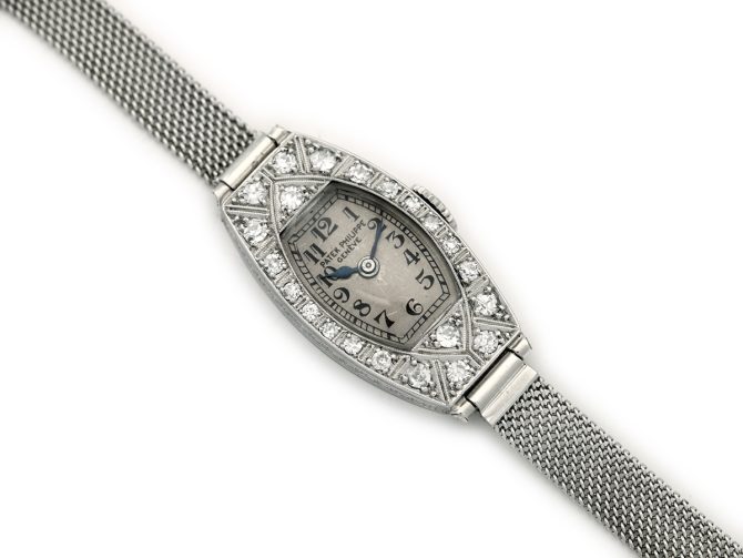 Ladies Patek Philippe 18ct White Gold & Diamonds c1937 (8)