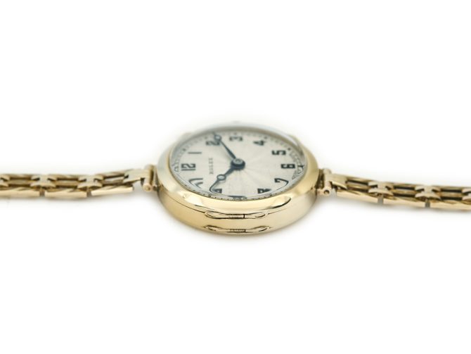 Ladies Rolex 9ct 1930 Guilloche Dial (10)