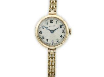 Ladies Rolex 9ct 1930 Guilloche Dial