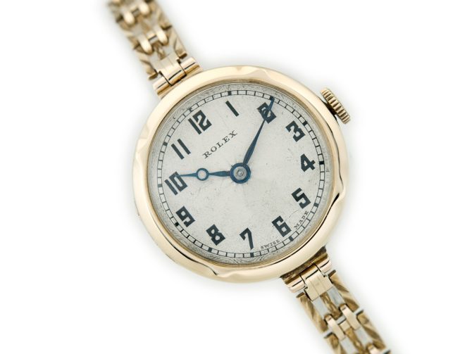 Ladies Rolex 9ct 1930 Guilloche Dial (1)